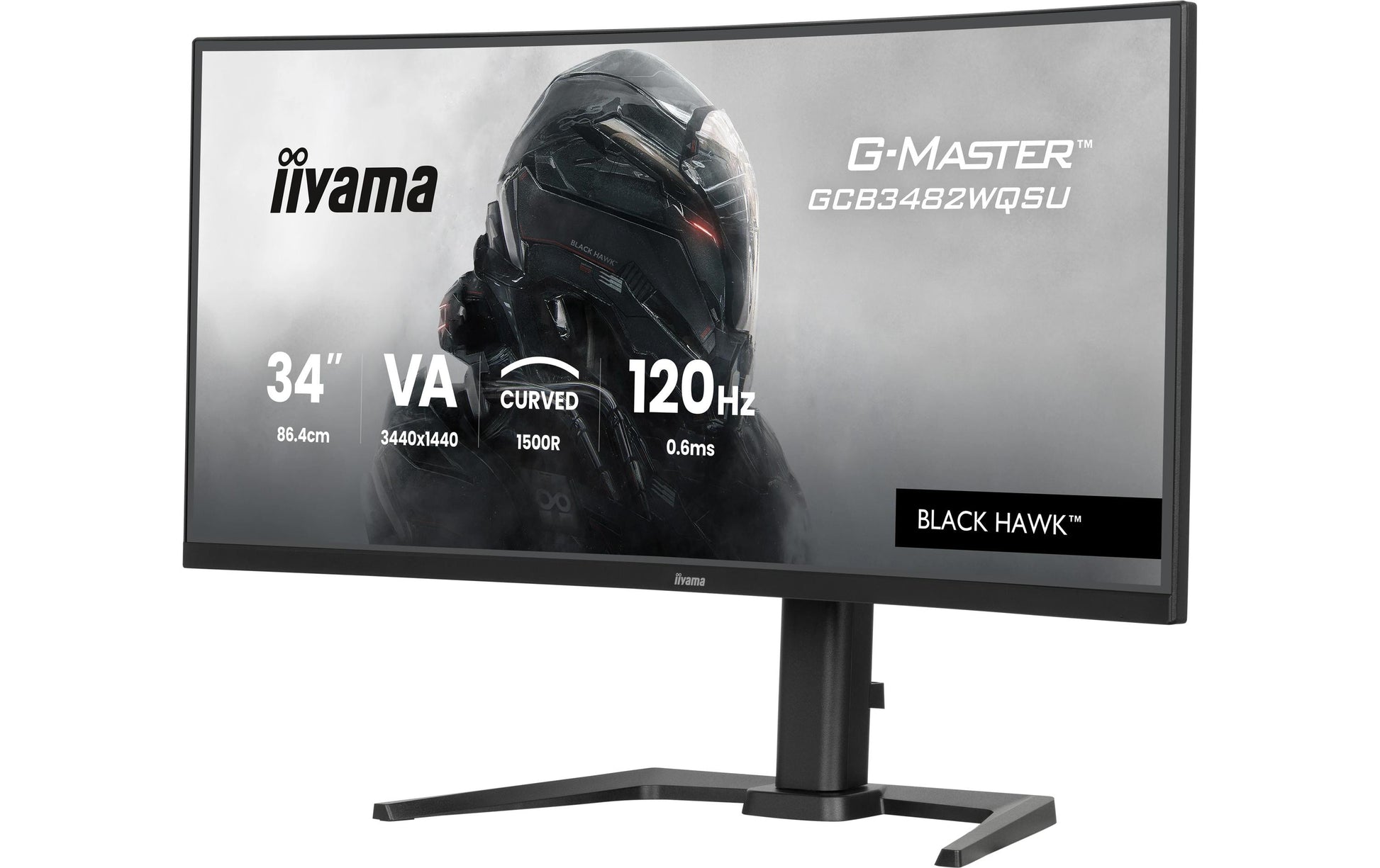 iiyama GCB3482WQSU-B1 – Monitor, 34" 3440 × 1440 (UWQHD), 21:9, 120 Hz, Gebogen (1500R)