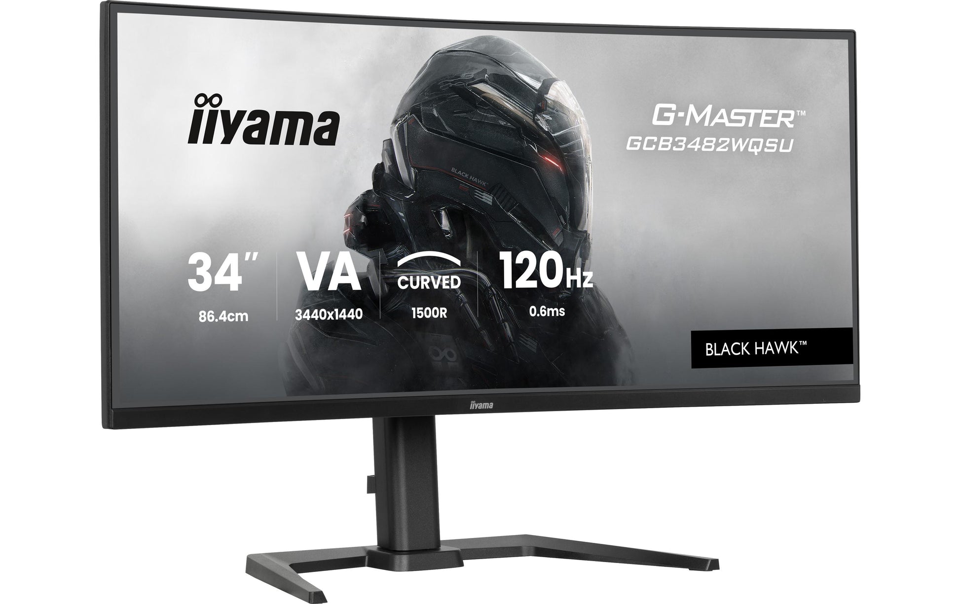 iiyama GCB3482WQSU-B1 – Monitor, 34" 3440 × 1440 (UWQHD), 21:9, 120 Hz, Gebogen (1500R)
