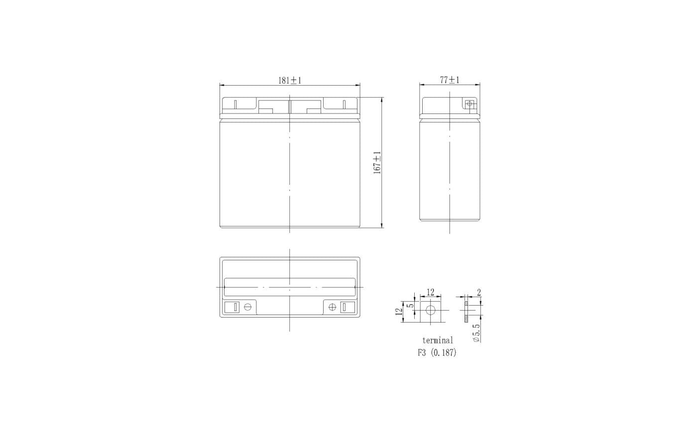 Victron AGM Deep-Cycle-Batterie, Blei (VRLA), 12 V, 264 Wh