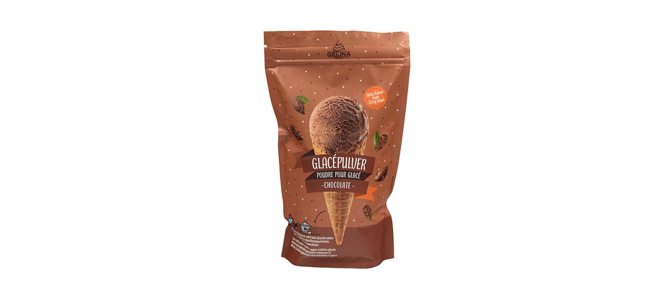 Gelina Speiseeispulver Royal Glacé Schokolade – 500 g