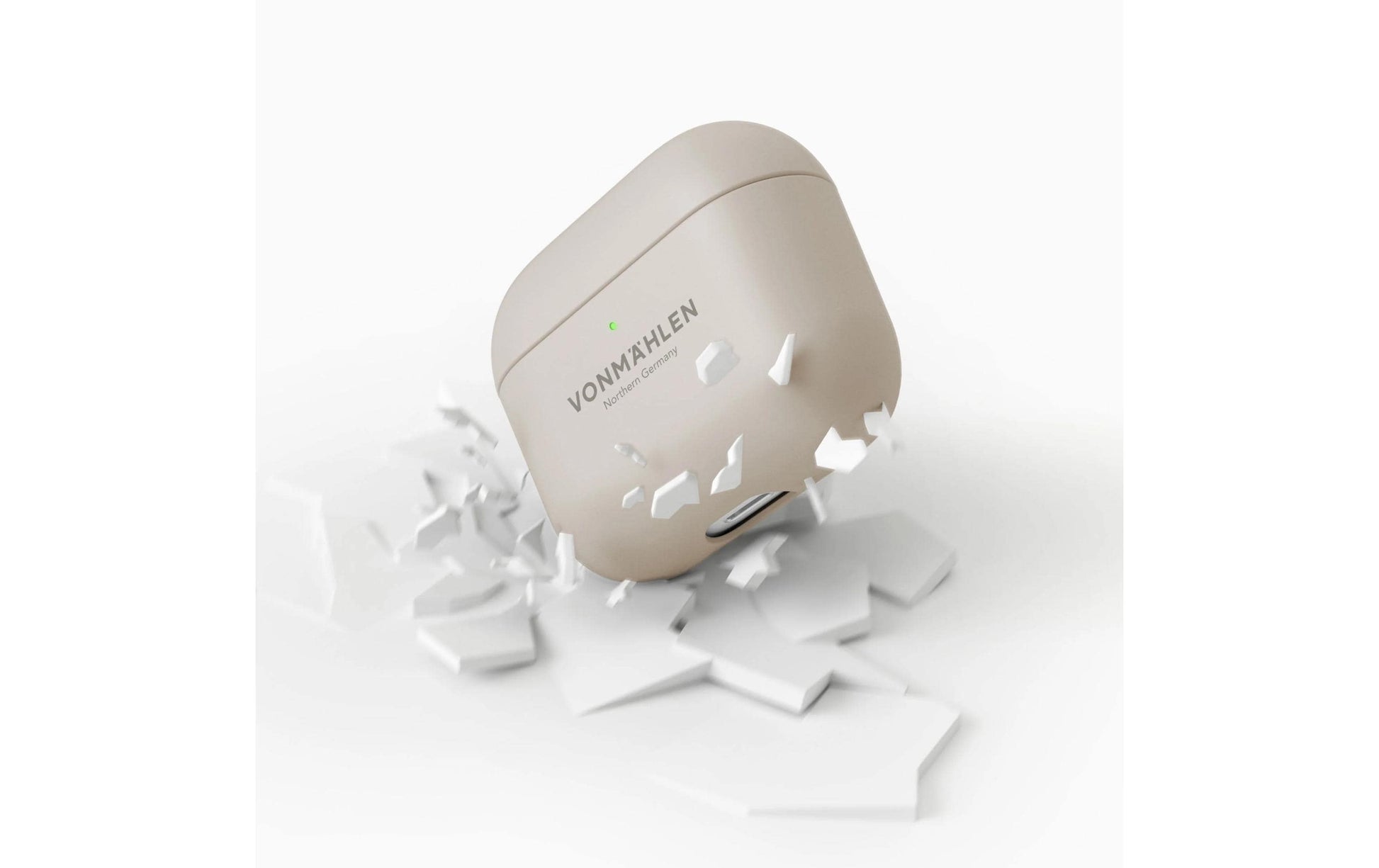 Vonmählen Thin Case – Schutzhülle – für AirPods (4. Generation) – kabelloses Laden – Creme