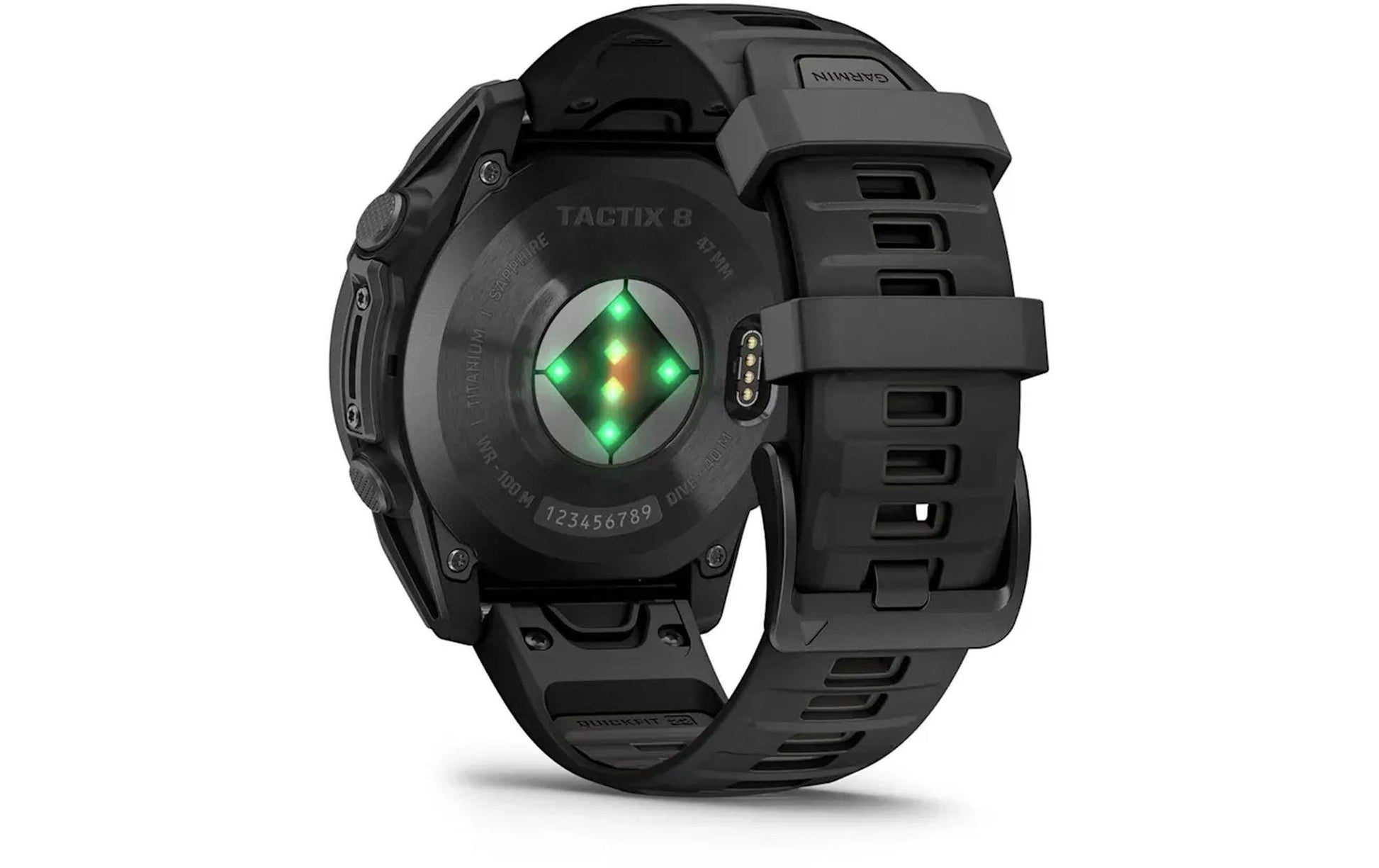 Garmin Tactix 8 AMOLED – GPS-Smartwatch – 47 mm, 1,85", Saphirglas, 10 ATM, Schwarz, Sportarmband