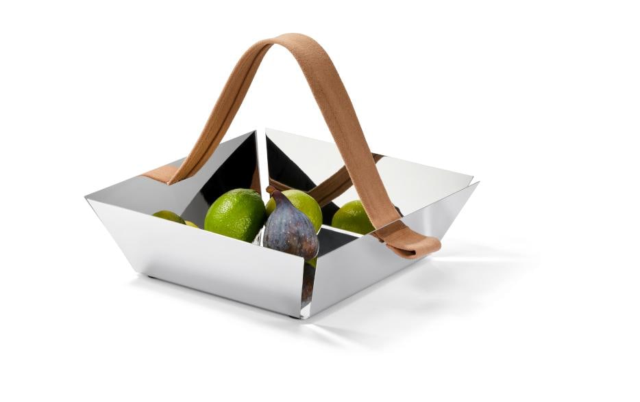 Philippi Obstschale A Tavola – 24 × 24 × 7 cm, Edelstahl, Silber