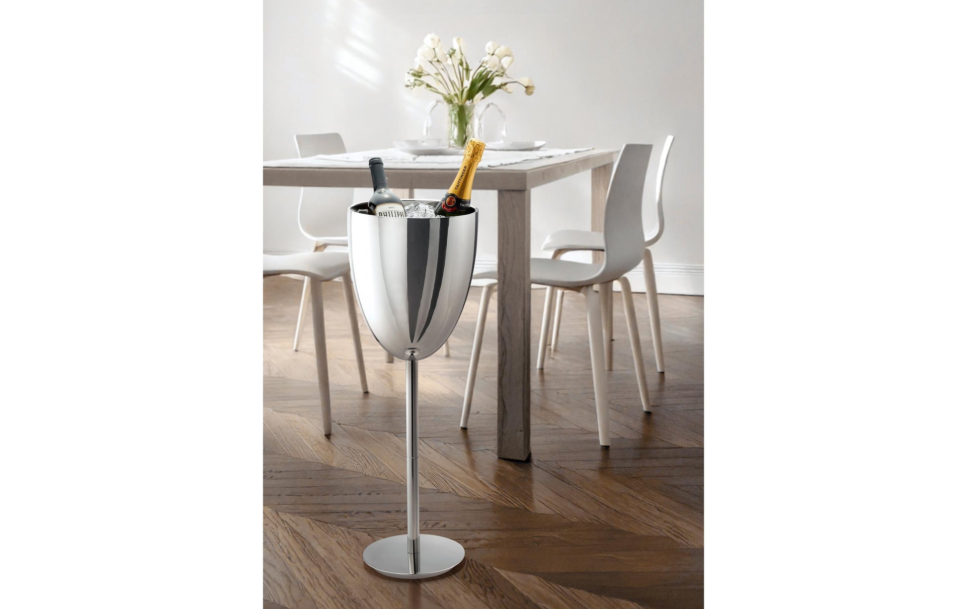 PHILIPPI Champagnerkühler Monaco – Ø 25 × 72 cm, Edelstahl, doppelwandig