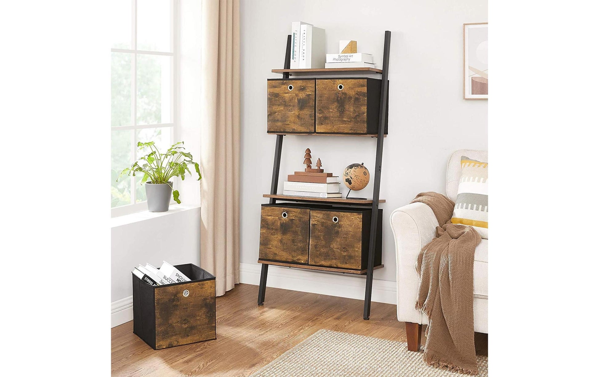 Songmics Aufbewahrungsbox quadratisch – Textil – schwarz – 6-teiliges Set – 300 × 300 × 300 mm