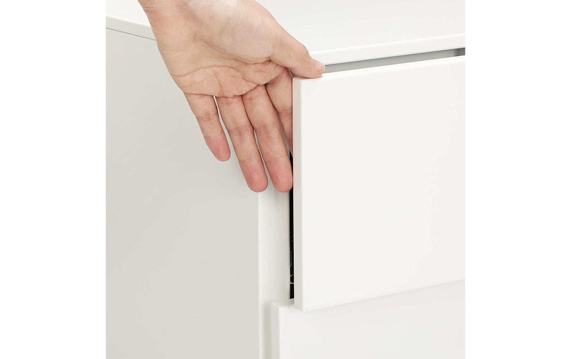 Songmics Rollcontainer – Stahl, weiss, abschliessbar, 45 × 39 × 55 cm