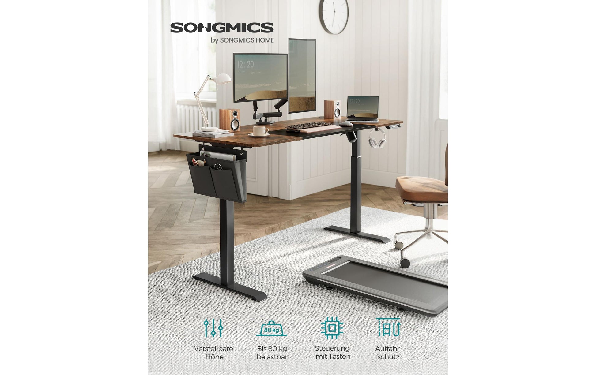 Songmics Tischplatte – 160 × 70 cm – braun
