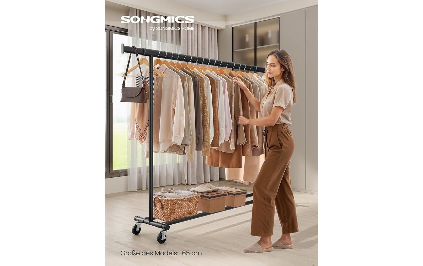 Songmics Garderobenständer – Stahl – Schwarz – 1'615 mm