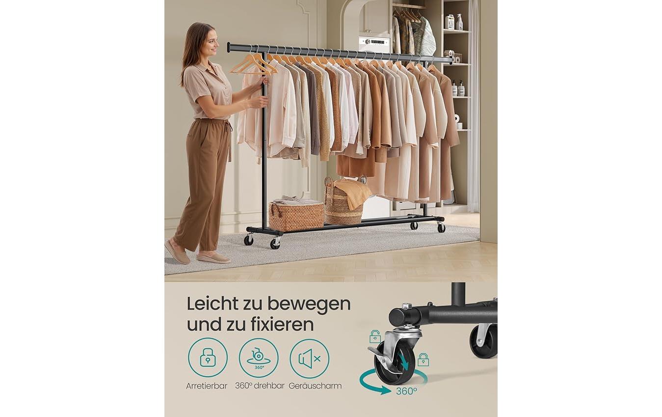 Songmics Garderobenständer – Stahl – Schwarz – 1'615 mm