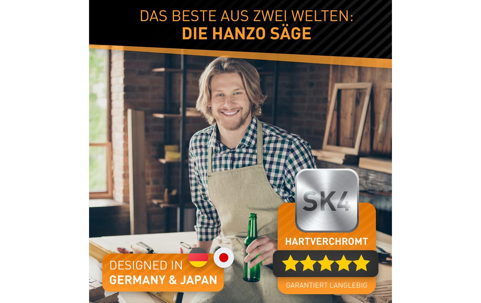 HARDTWERK Japansäge Ryoba 240 mm, klappbar