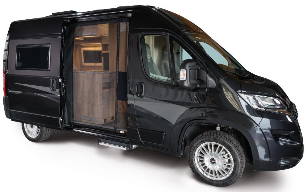 Van quito Fliegengitter Tür – Schwarz – PVC – Magnetreisverschluss – für Peugeot (Beifahrerseite, rechts)