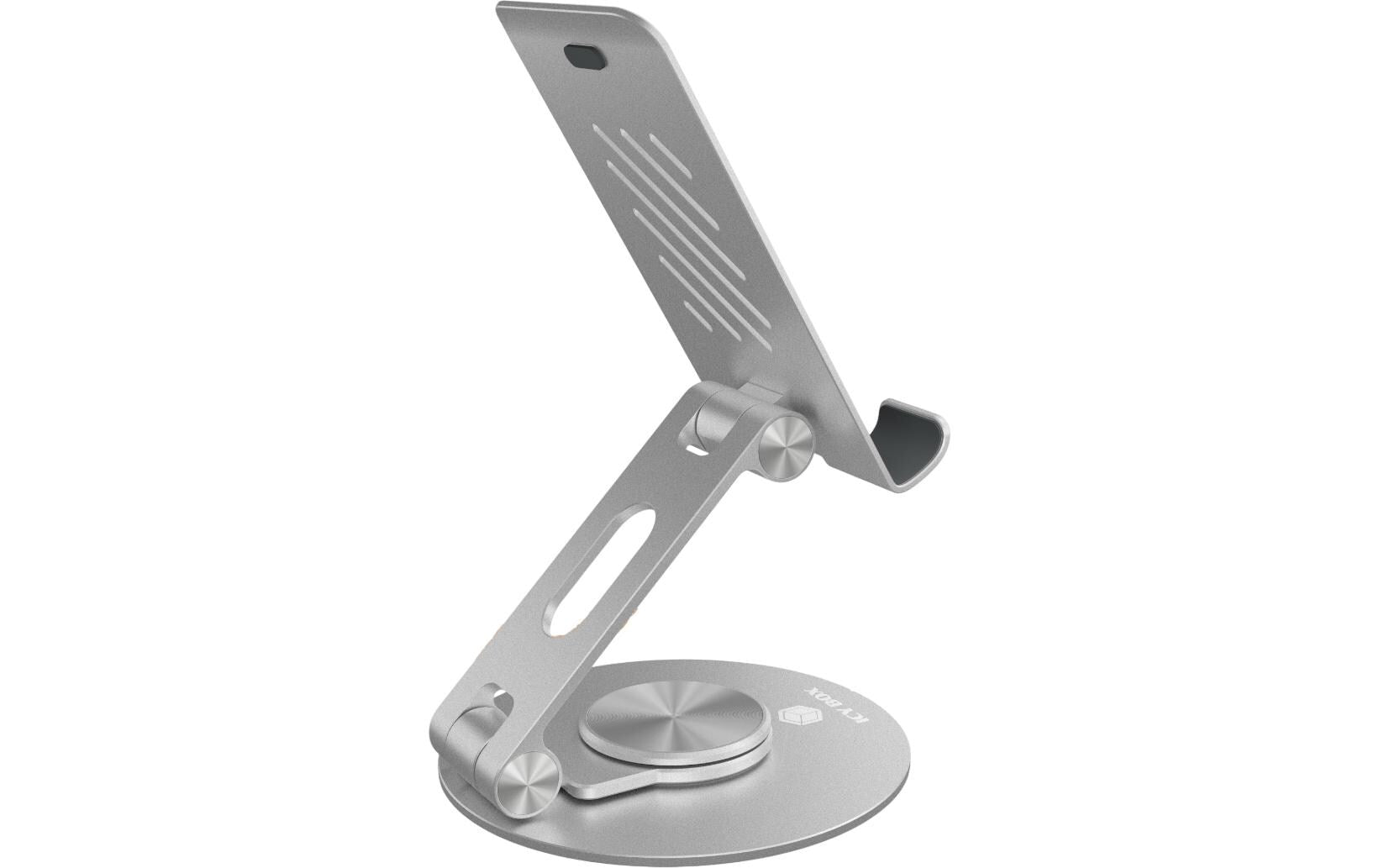 RaidSonic Tablet-Ständer – für Tablets bis 12,9", 360° drehbar – Grau