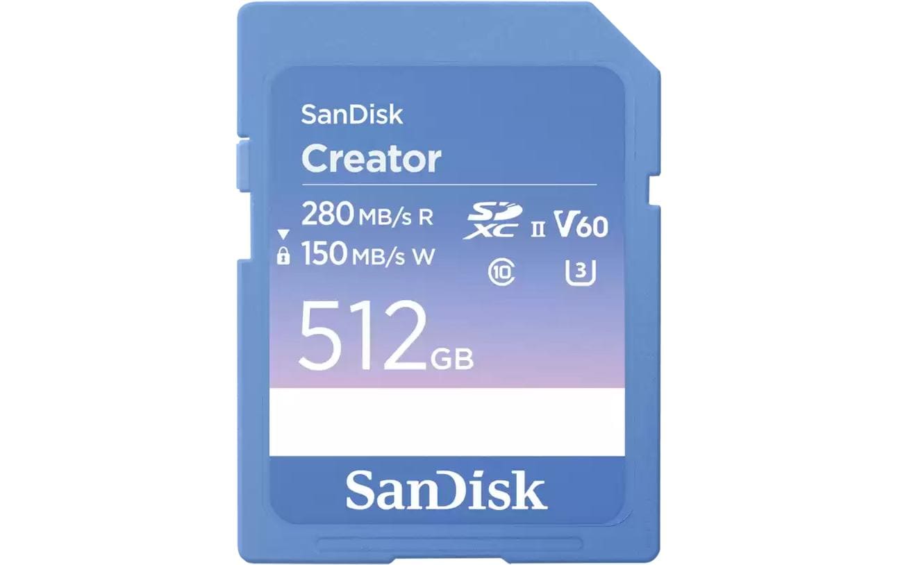 SanDisk Creator SDXC Karte 512 GB – V60, UHS-II