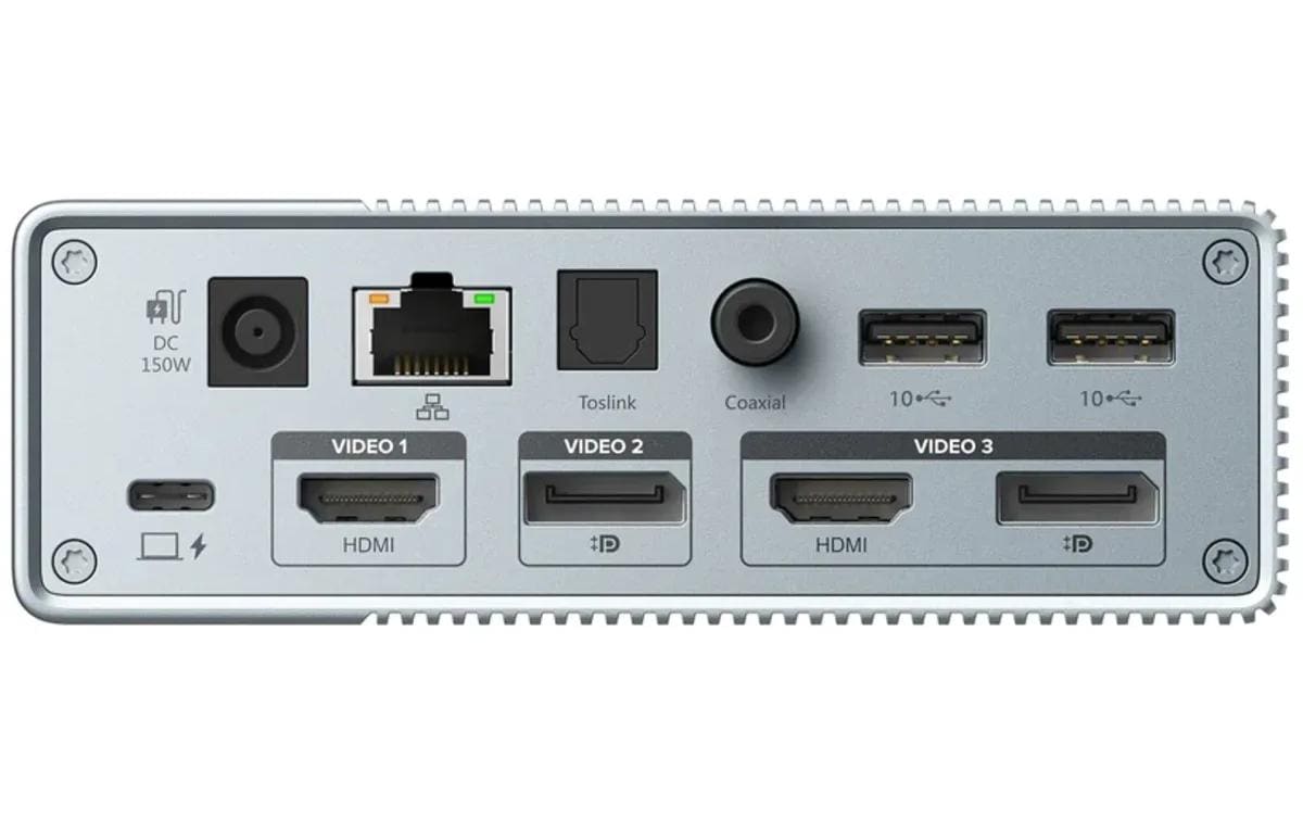 Hyper GEN2 Dockingstation – USB-C, 2× DP, 2× HDMI, 3× USB-A, GbE, 3,5 mm Audio, für Windows/Mac/ChromeOS