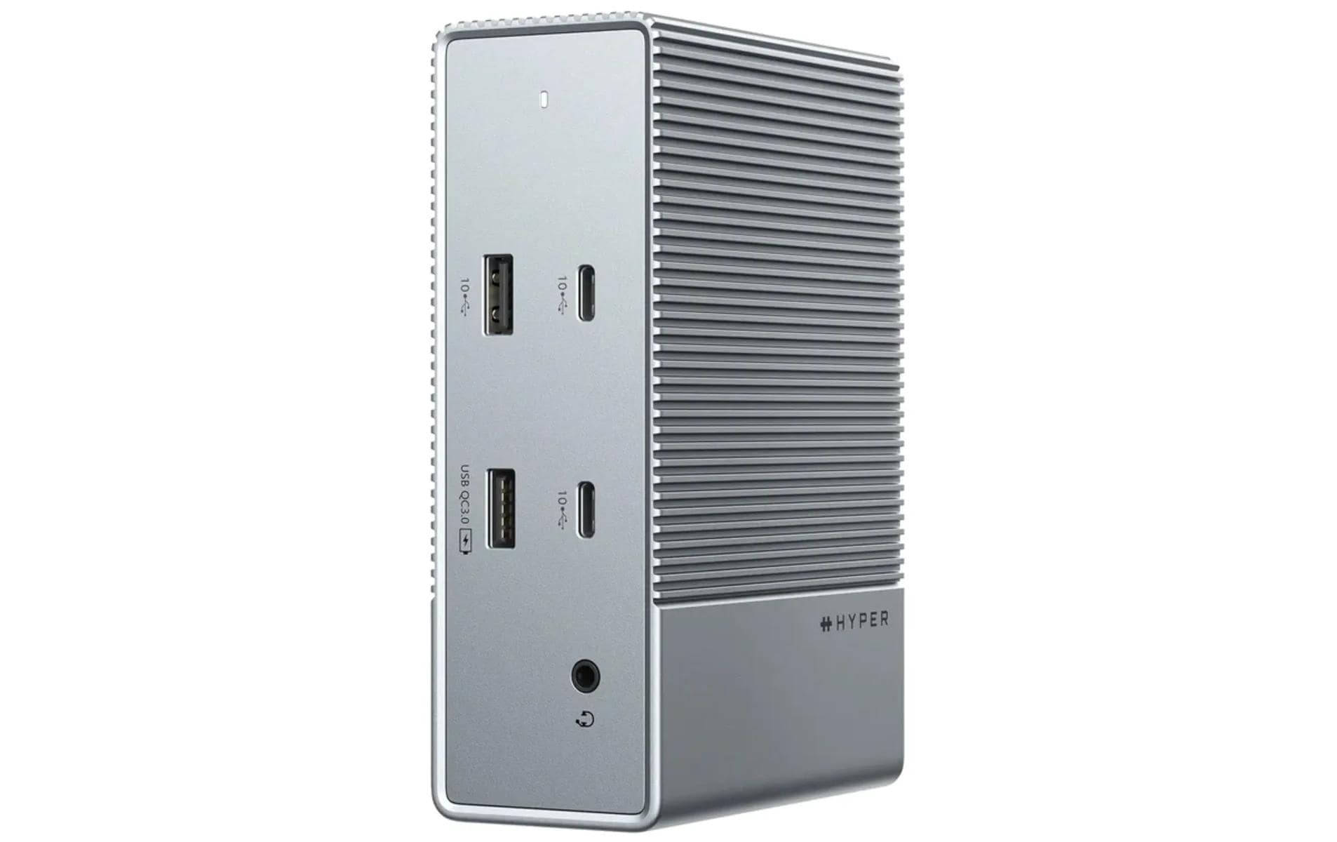Hyper GEN2 Dockingstation – USB-C, 2× DP, 2× HDMI, 3× USB-A, GbE, 3,5 mm Audio, für Windows/Mac/ChromeOS