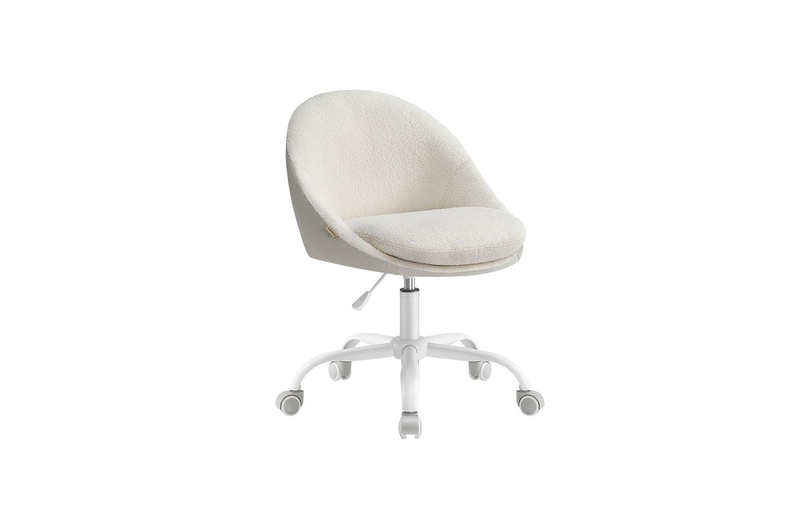 Songmics Konferenzstuhl Cappuccino – 56 × 60 × 83-93 cm, beige-creme