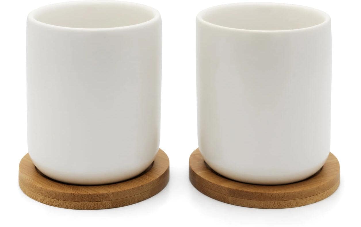 Bredemeijer Teetasse Umea – 4er Set, 200 ml, Ø 7,9 cm, H 8,9 cm, Keramik, Weiss