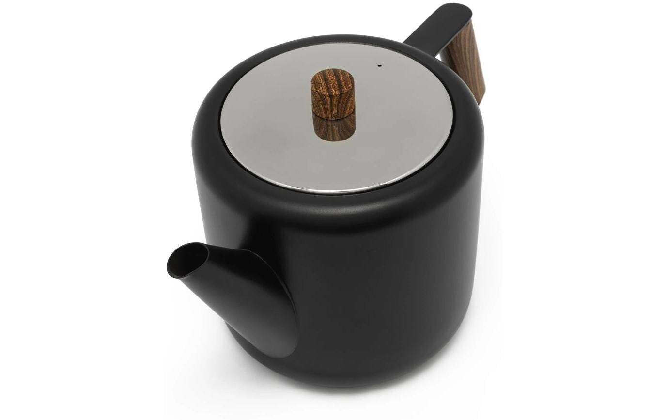 Bredemeijer Teekanne Duet Design Boston – 1,1 l, 26,5 × 13,5 × 15,0 cm, Edelstahl, Schwarz, abnehmbarer Deckel