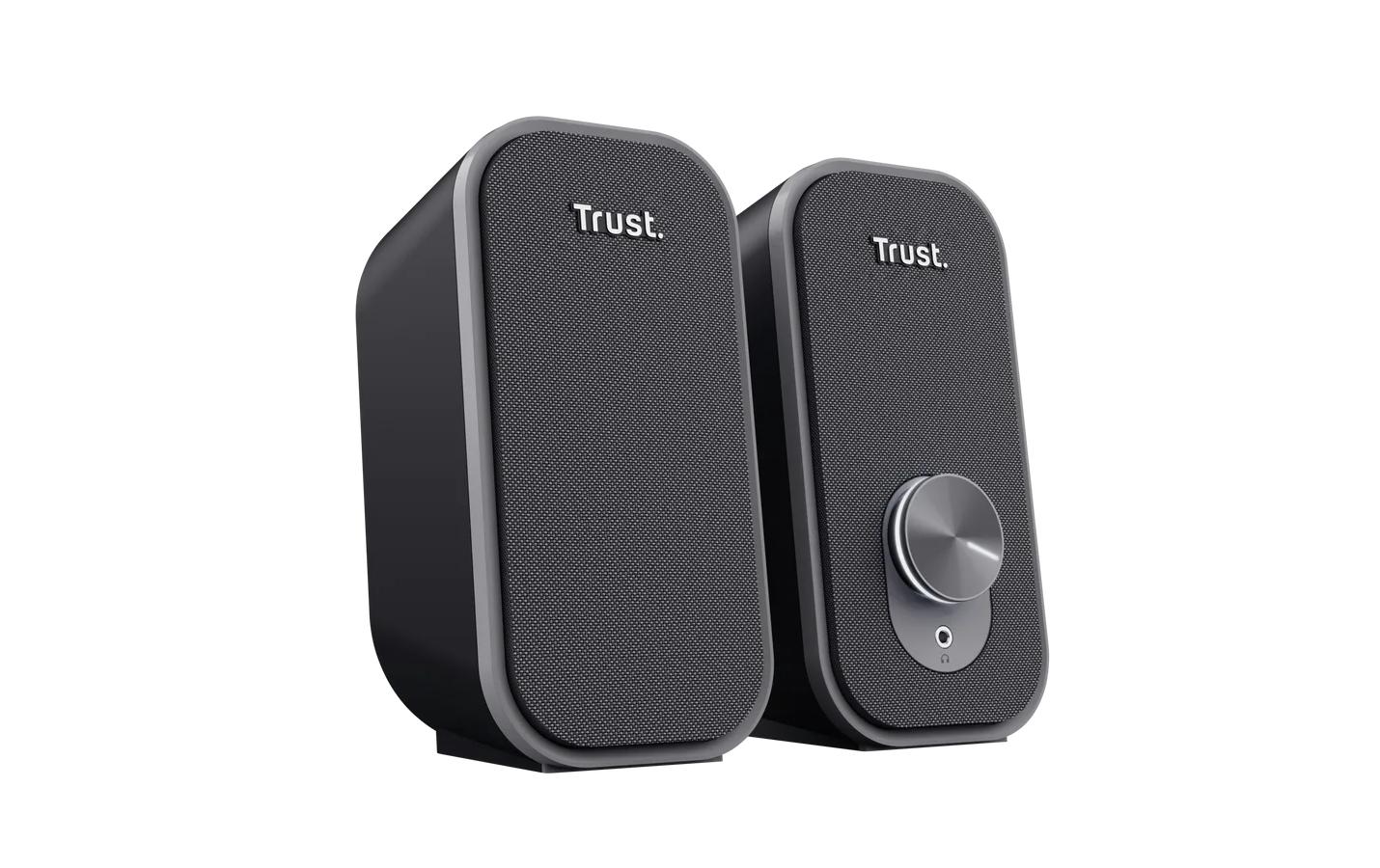 Trust Ador, Paar – PC-Lautsprecher-Set 2.0 – 6 W, 3,5 mm Klinke, USB-A, Schwarz