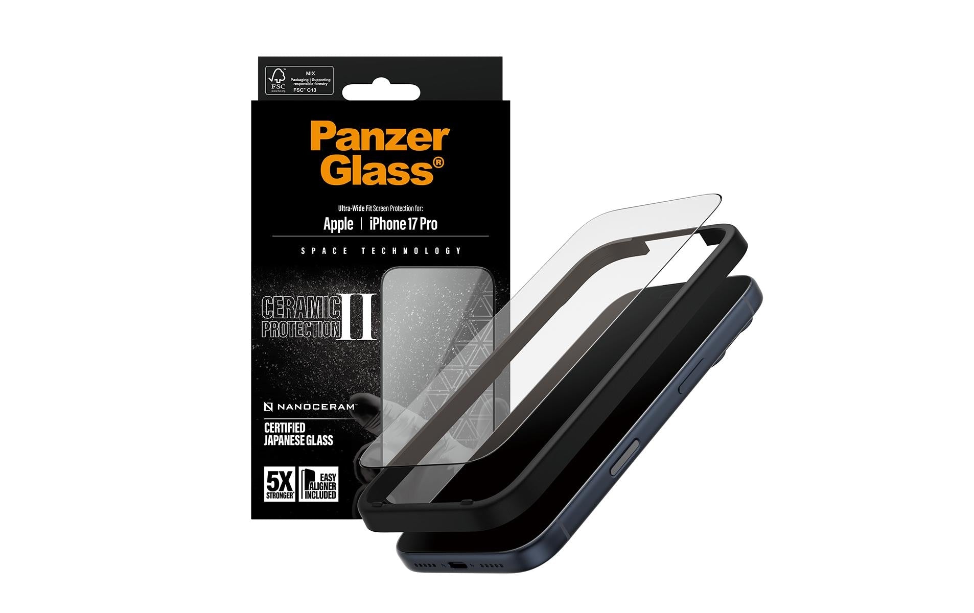 PanzerGlass Backcover Ceramic II – für Apple iPhone 17 Pro – stossfest