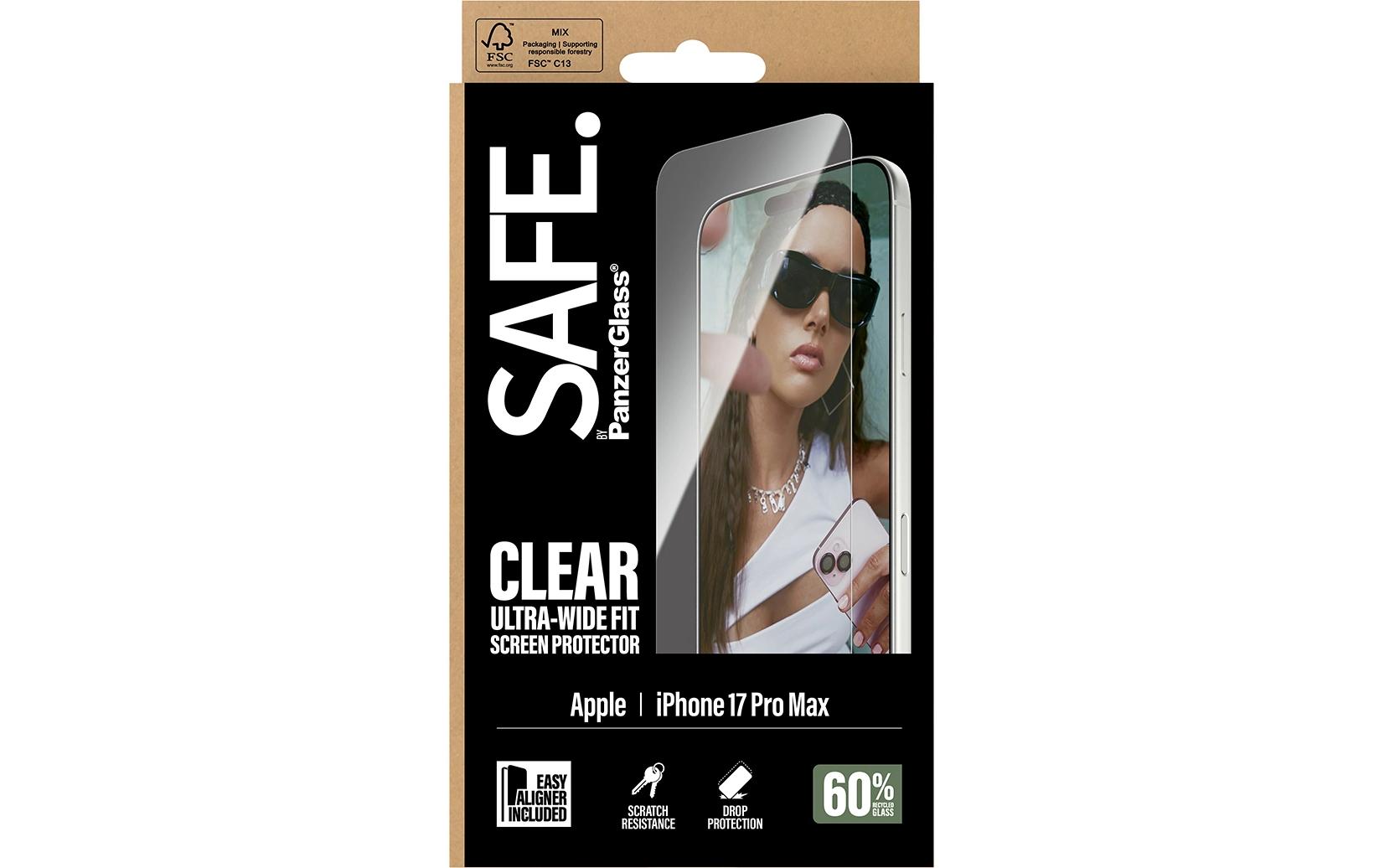 PanzerGlass Displayschutzglas – für Apple iPhone 17 Pro Max – kratzresistent, anti-fingerprint, Hartglas