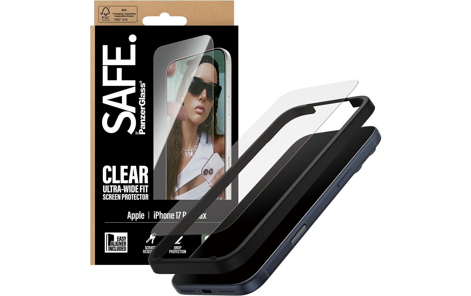 PanzerGlass Displayschutzglas – für Apple iPhone 17 Pro Max – kratzresistent, anti-fingerprint, Hartglas