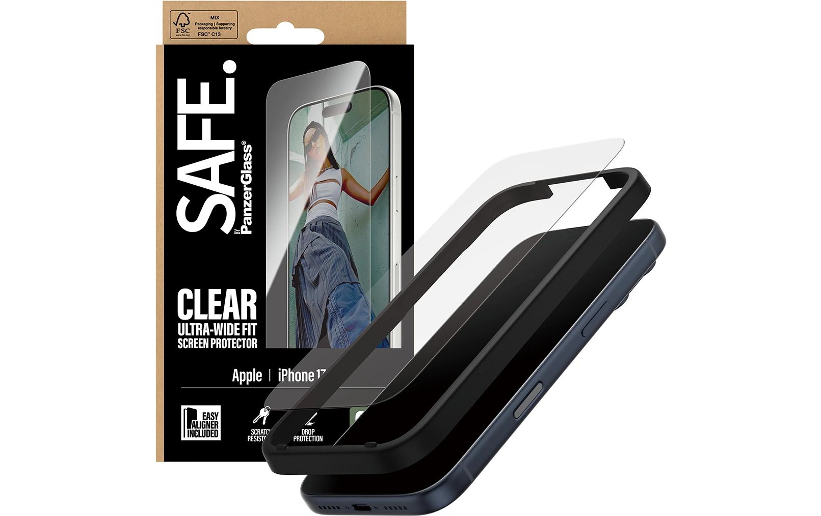 PanzerGlass Displayschutzglas – für Apple iPhone 17 Pro – Ultra-Wide Fit, kratzresistent, anti-Fingerprint