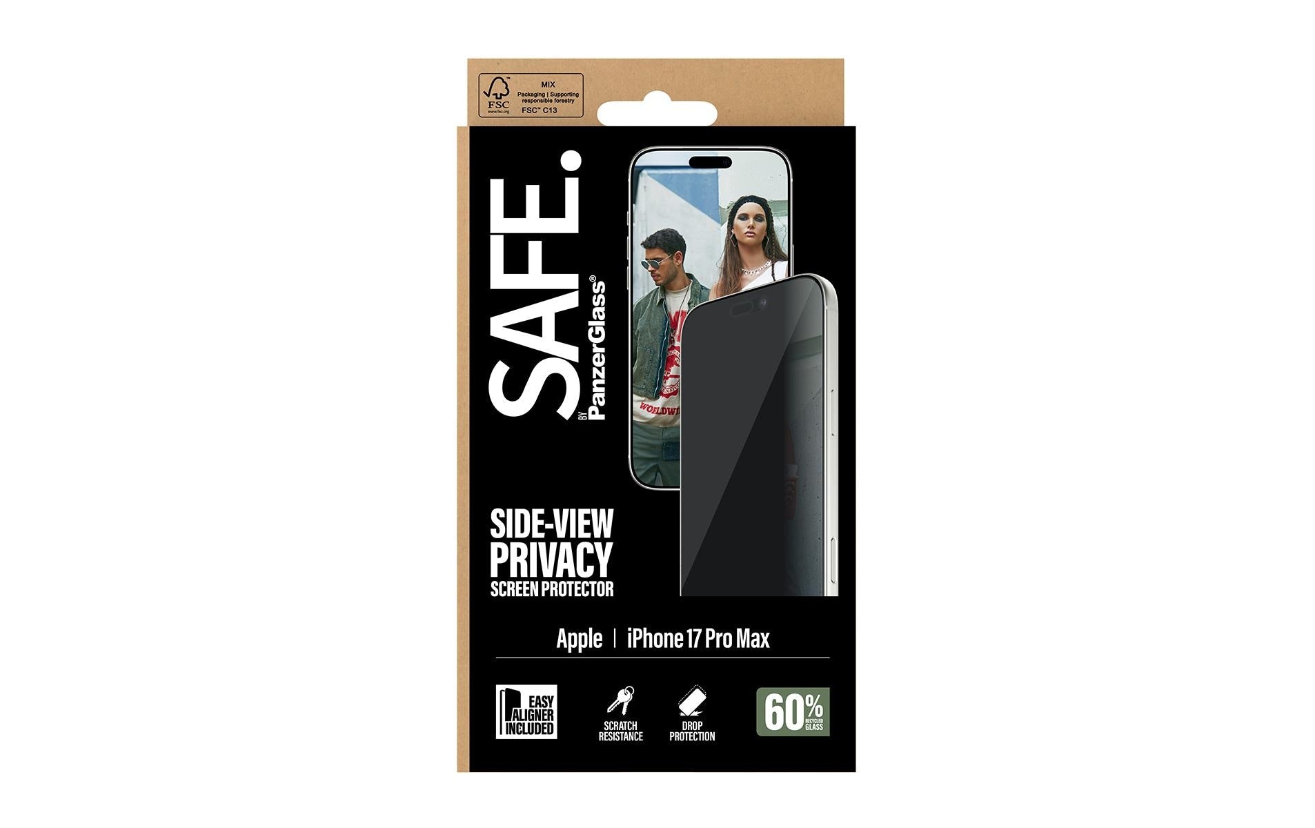 PanzerGlass Displayschutzglas – für Apple iPhone 17 Pro Max – kratzresistent, Hartglas, transparent