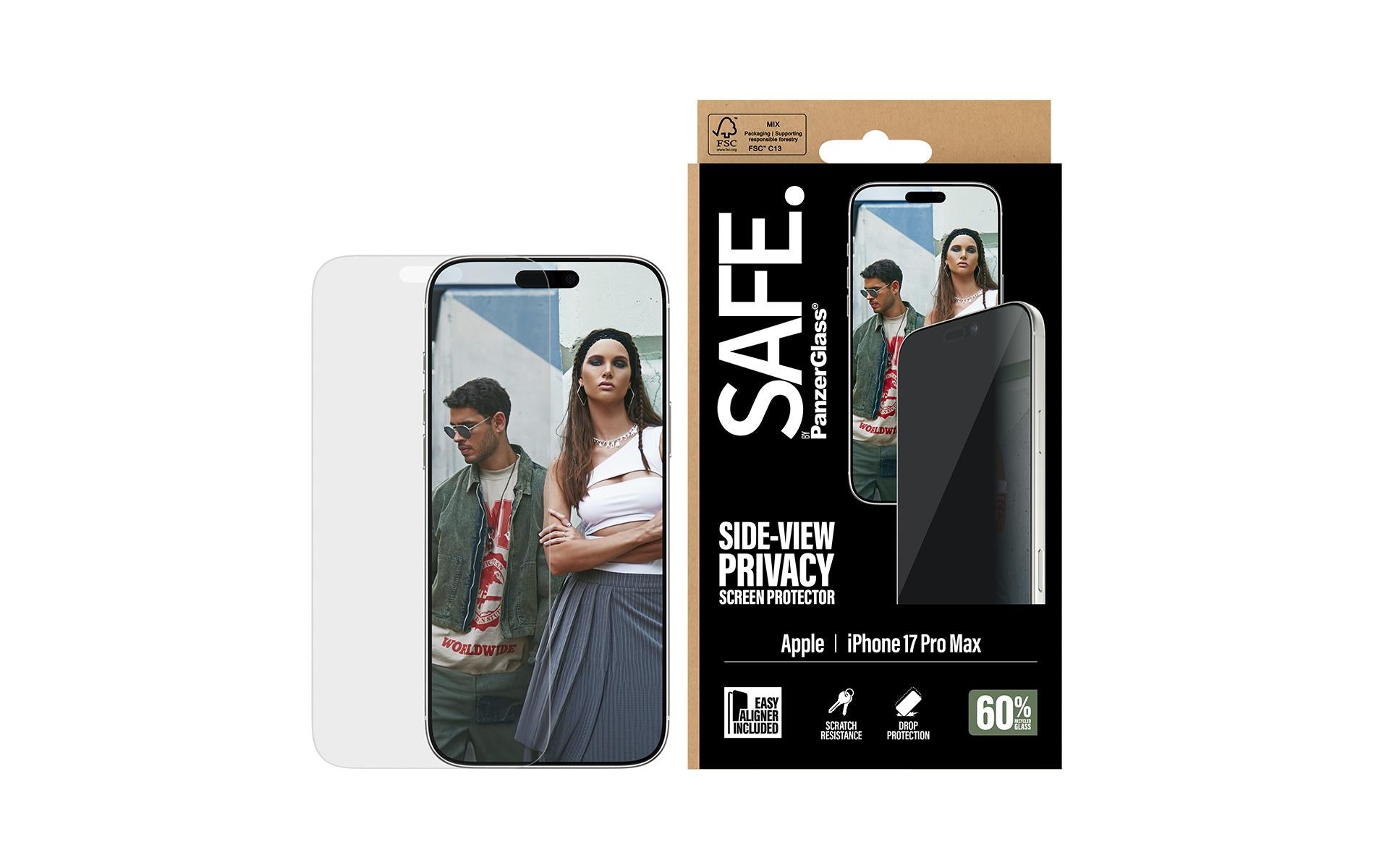 PanzerGlass Displayschutzglas – für Apple iPhone 17 Pro Max – kratzresistent, Hartglas, transparent