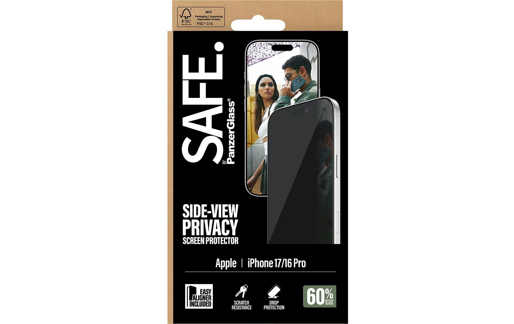 PanzerGlass Privacy-Displayschutzglas – für Apple iPhone 17, kratzresistent, stossfest, Hartglas, transparent
