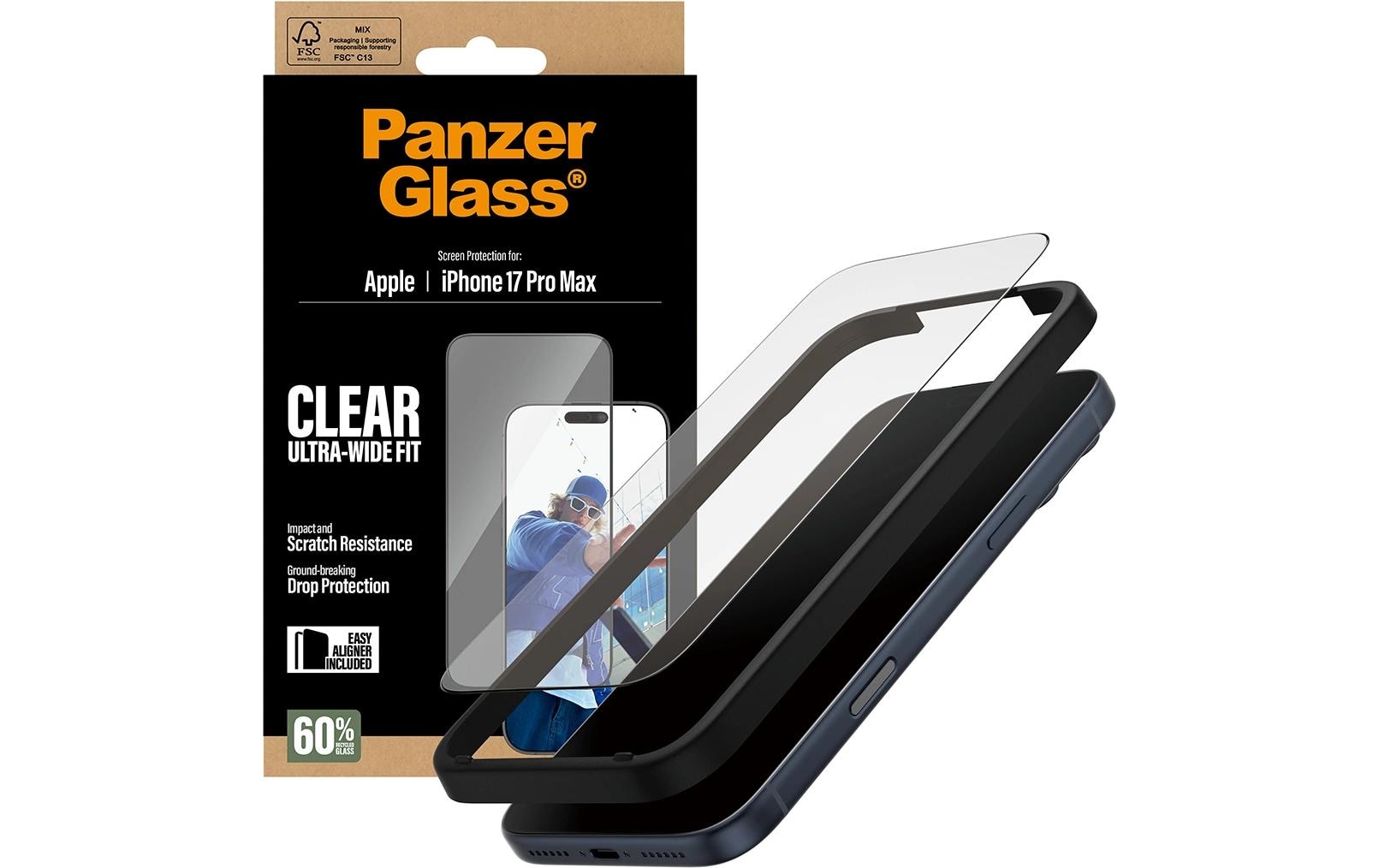 PanzerGlass Displayschutzfolie – für Apple iPhone 17 Pro Max