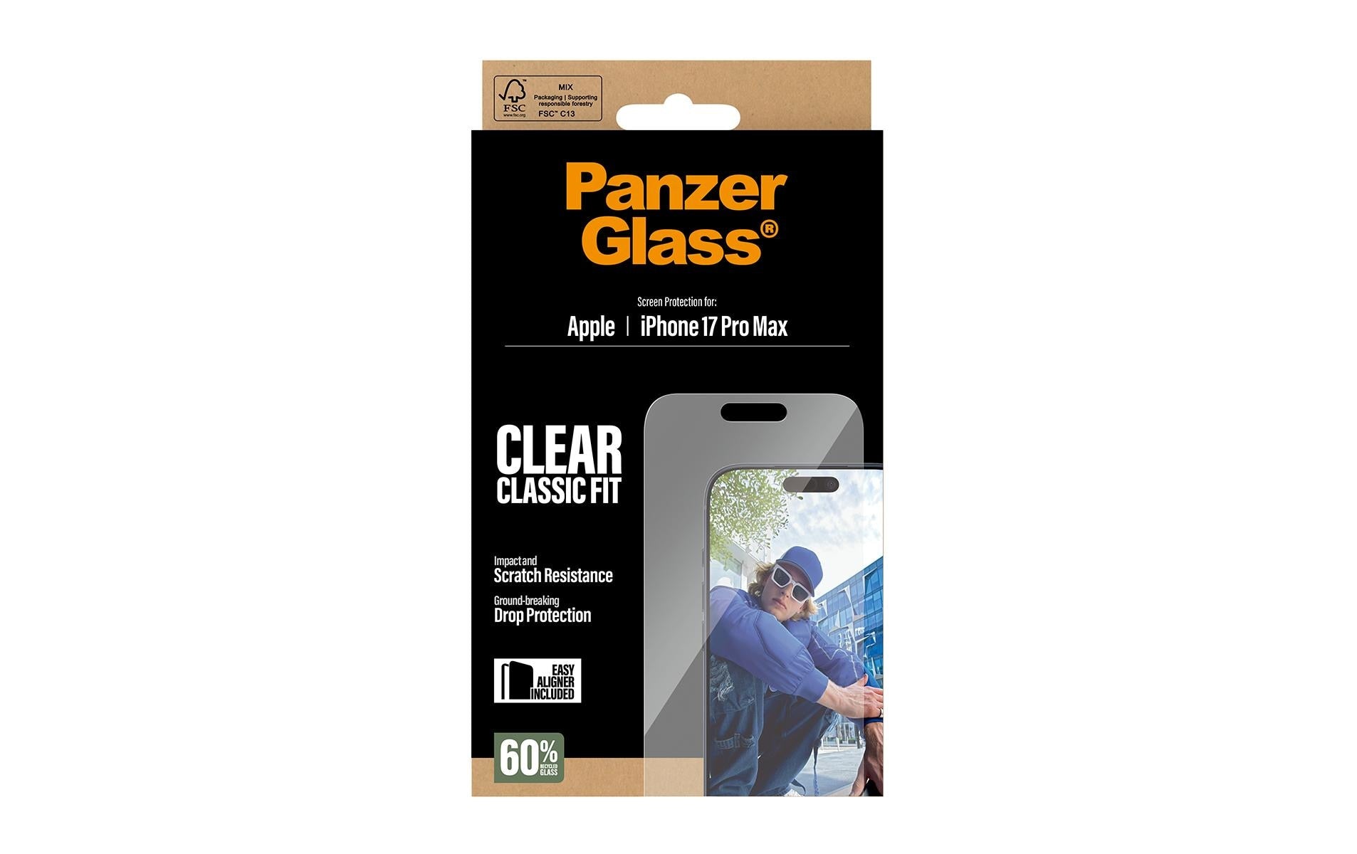PanzerGlass Displayschutz – für Apple iPhone 17 Pro Max – kratzfest