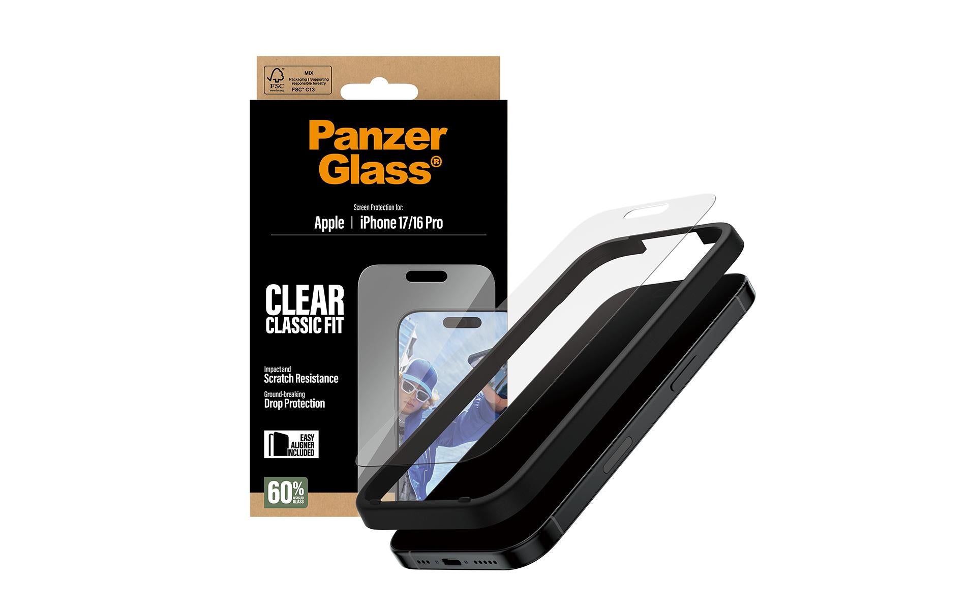PanzerGlass Displayschutz – für Apple iPhone 17 – stossfest