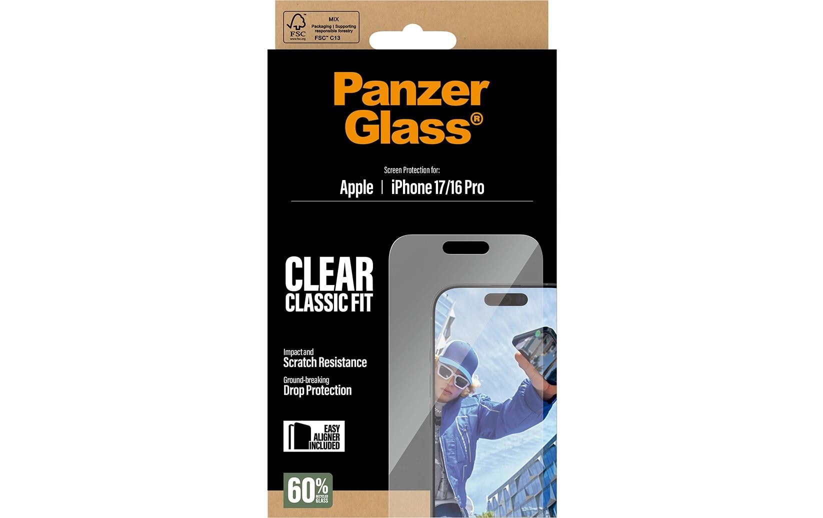 PanzerGlass Displayschutz – für Apple iPhone 17 – stossfest