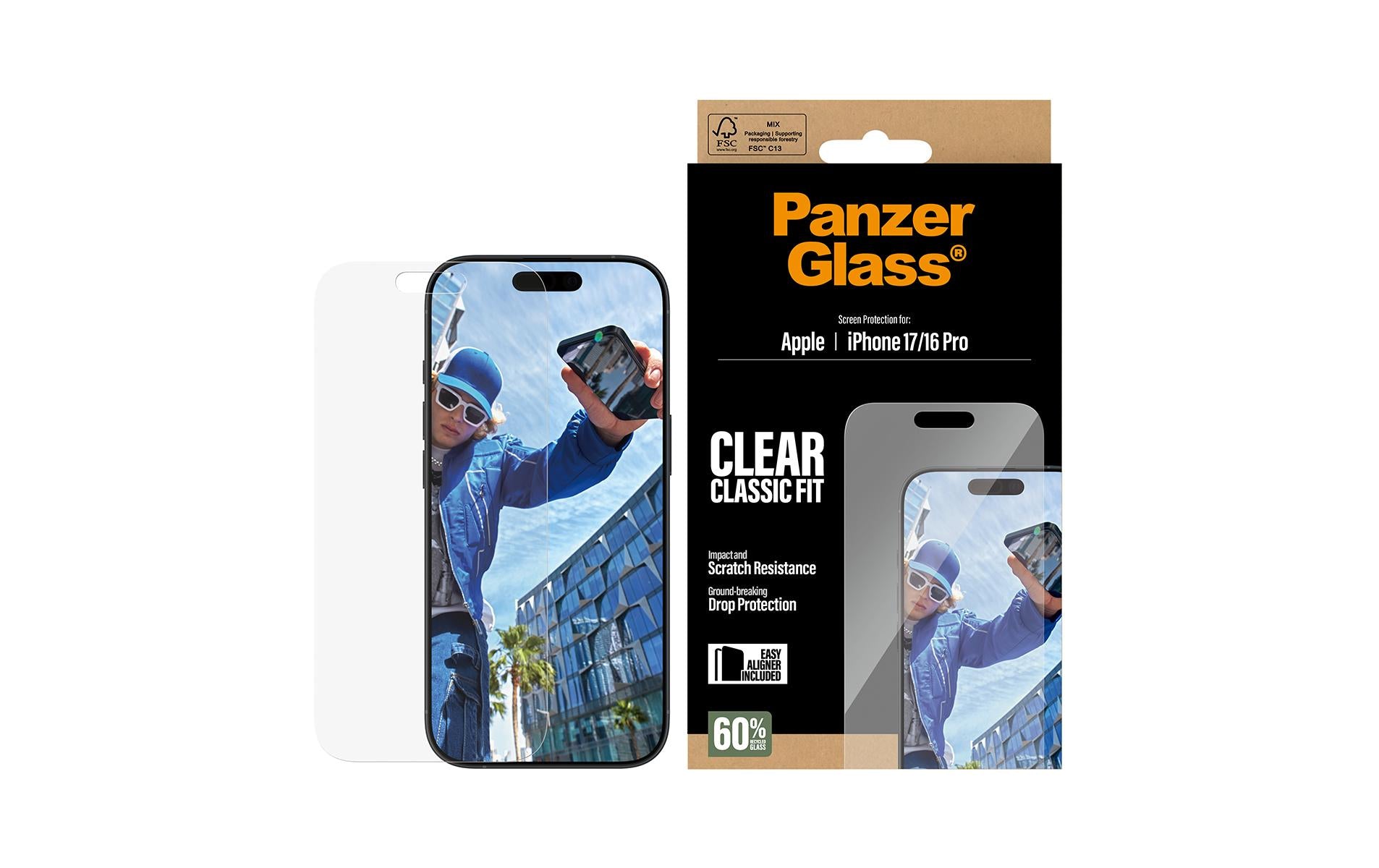 PanzerGlass Displayschutz – für Apple iPhone 17 – stossfest