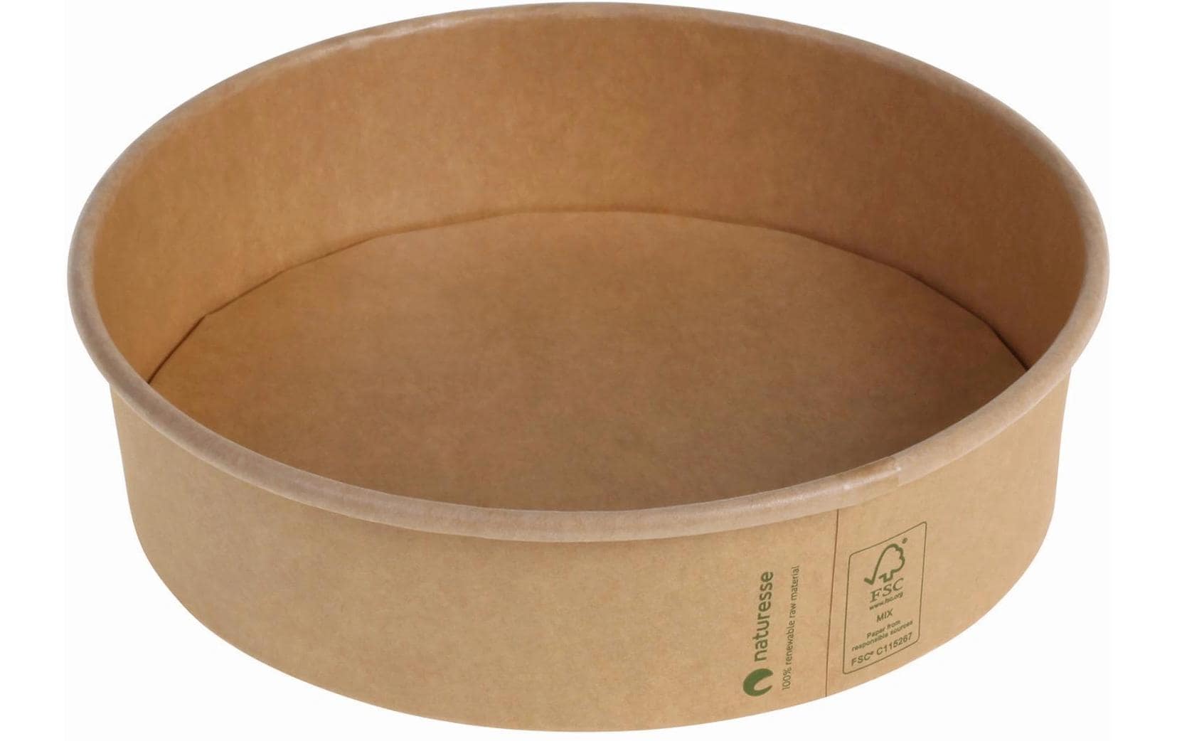 Elco Salatschale Karton (mit Deckel) – 840 ml, braun, 50 Stück