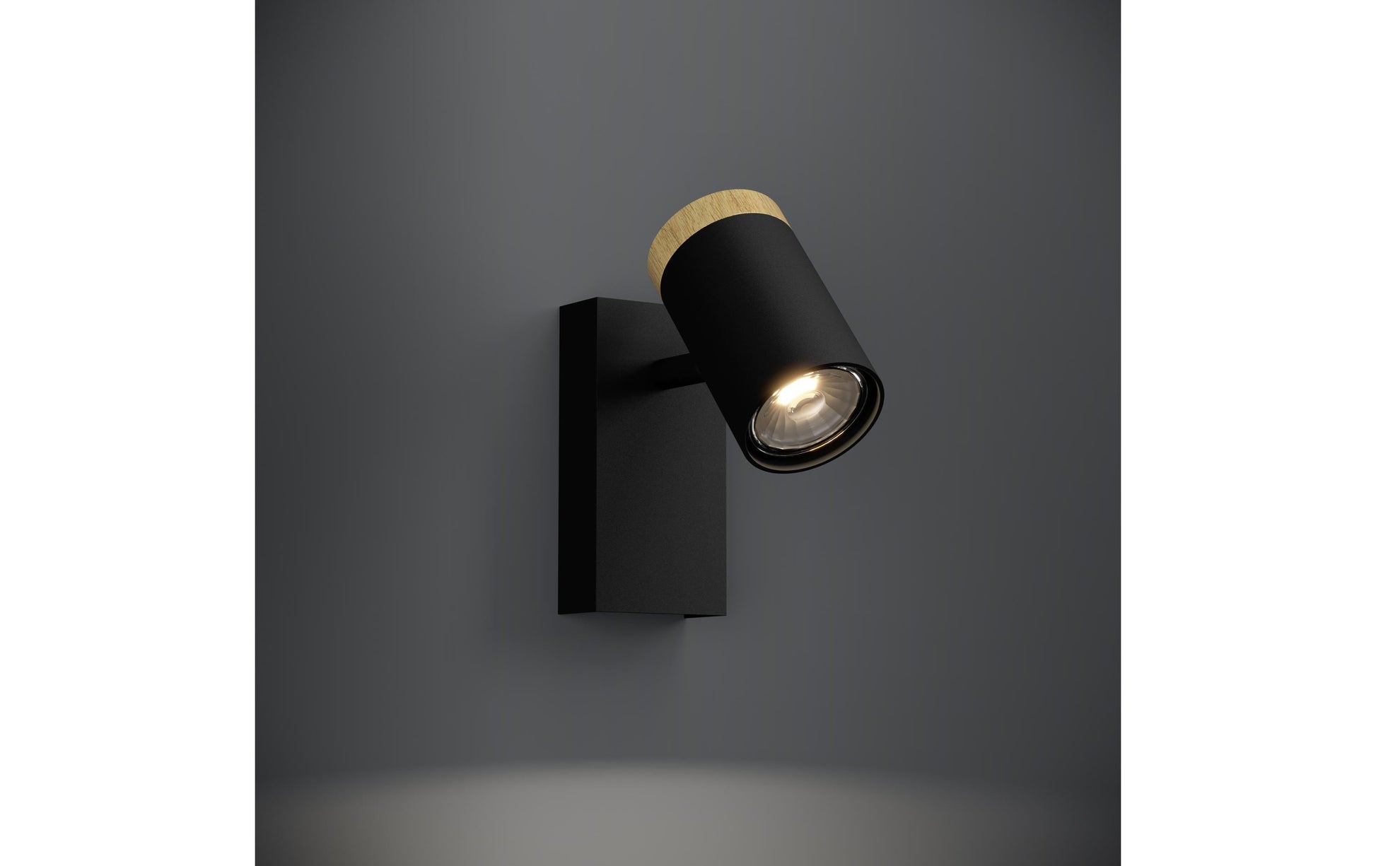 EGLO Wand-/Deckenleuchte Cartagena – 345 lm, 4,5 W, 3000 K, schwarz/braun, inkl. GU10