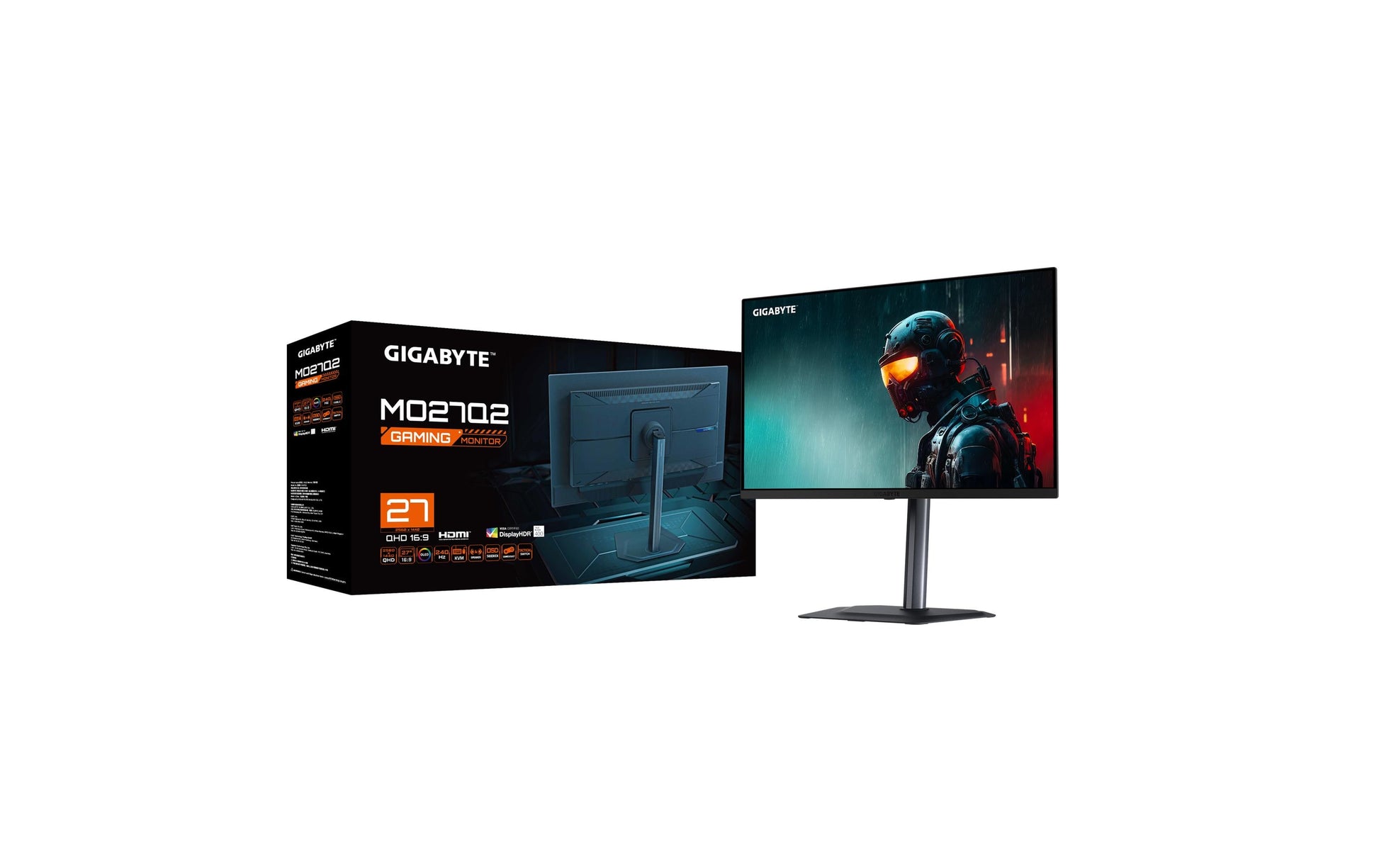 GIGABYTE MO27Q2 – Monitor, 27", 2560 × 1440 (WQHD), OLED, 240 Hz, 250 cd/m²