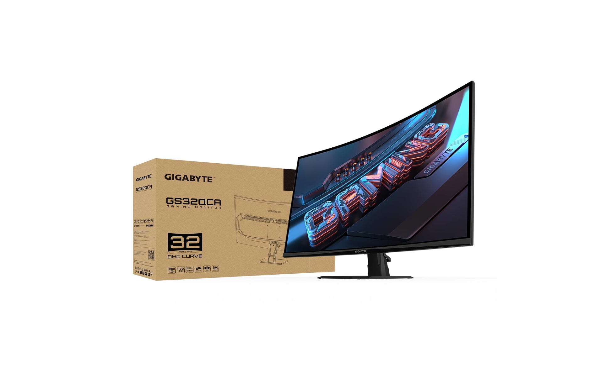 GIGABYTE GS32QCA – Monitor, 31,5" WQHD (2560 × 1440), VA, 180 Hz, 250 cd/m²