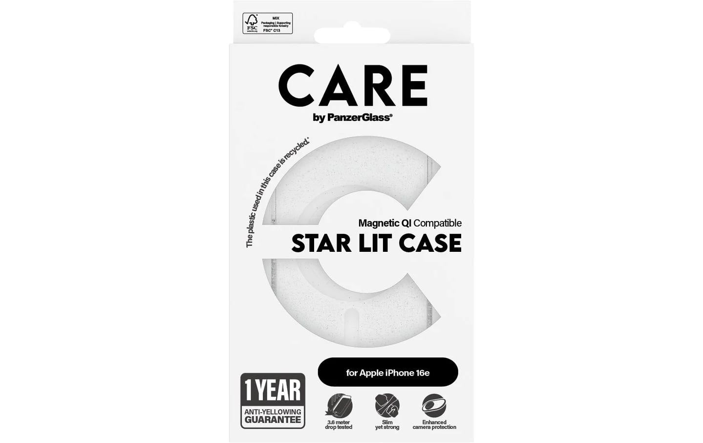PanzerGlass Backcover – für Apple iPhone 16e – weiss