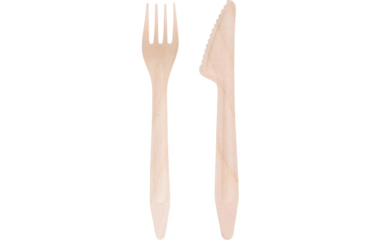 Elco Besteck-Set 3-teilig, Holz – 50 Stk.