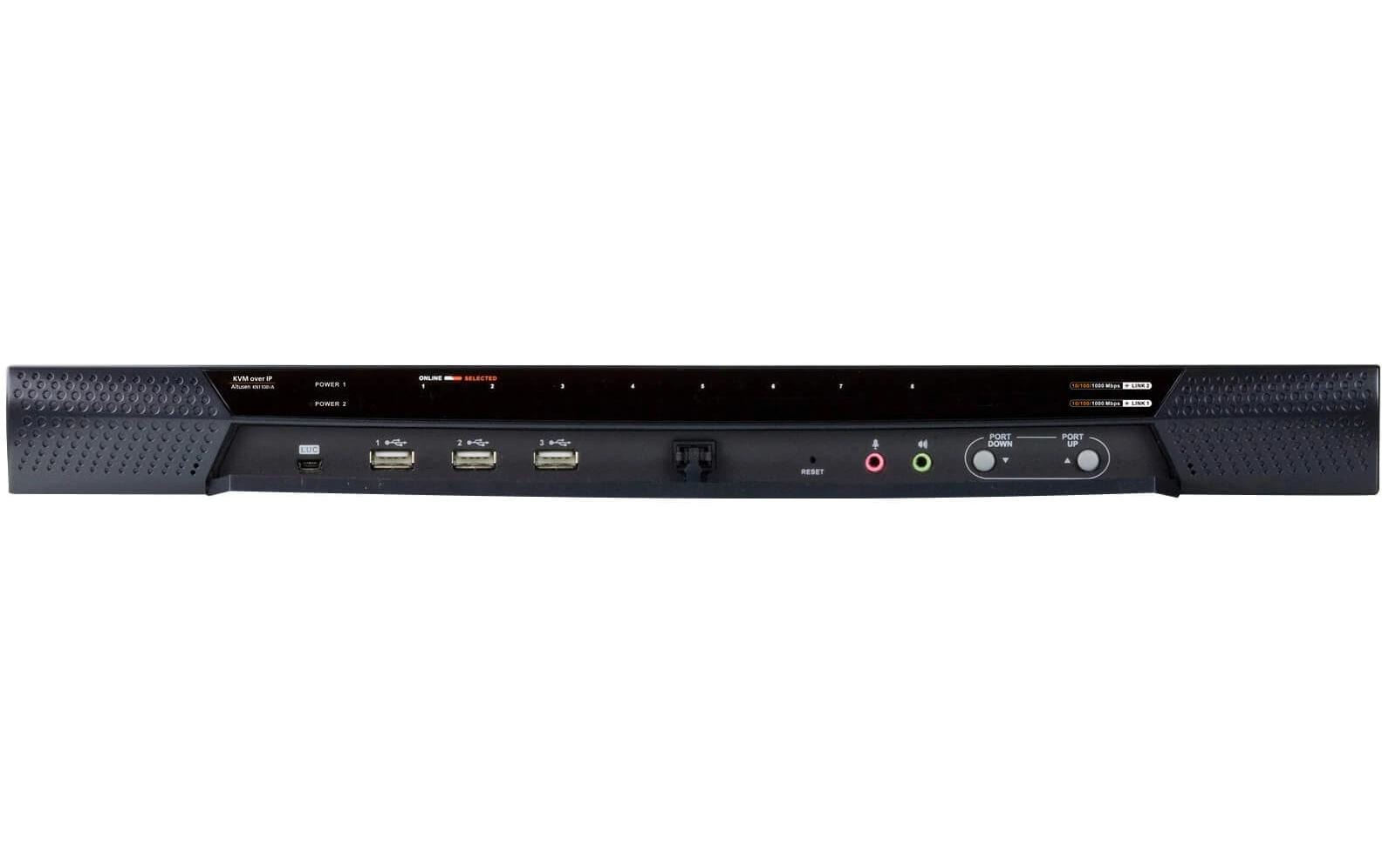 ATEN KN1108VA – KVM-Switch 8-Port, VGA/USB 2.0/Ethernet, 1920 × 1200, Virtual Media, Audio, Kaskadierbar