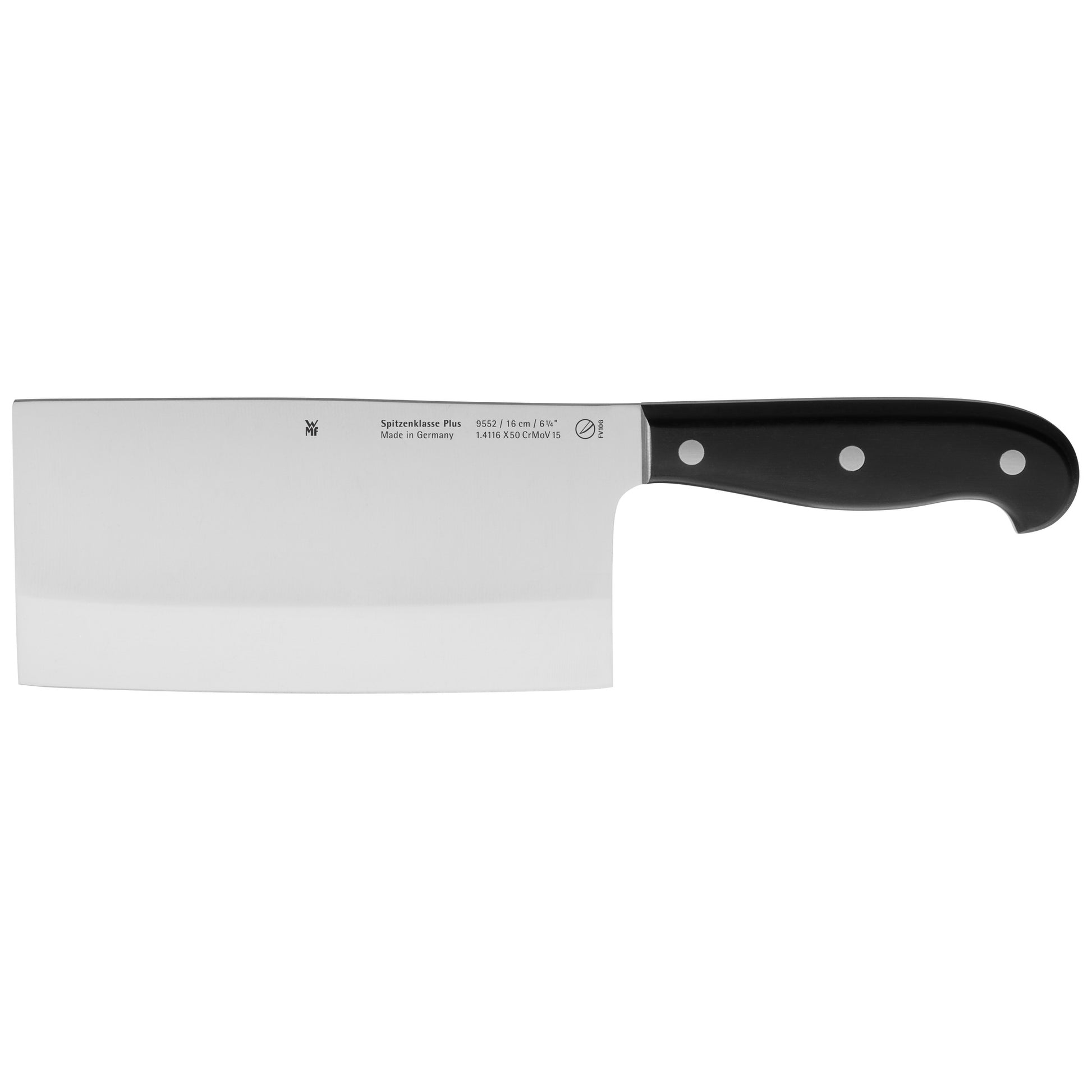 WMF Spitzenklasse Plus – Chinesisches Kochmesser 16 cm, Cromargan (Edelstahl), Kunststoffgriff