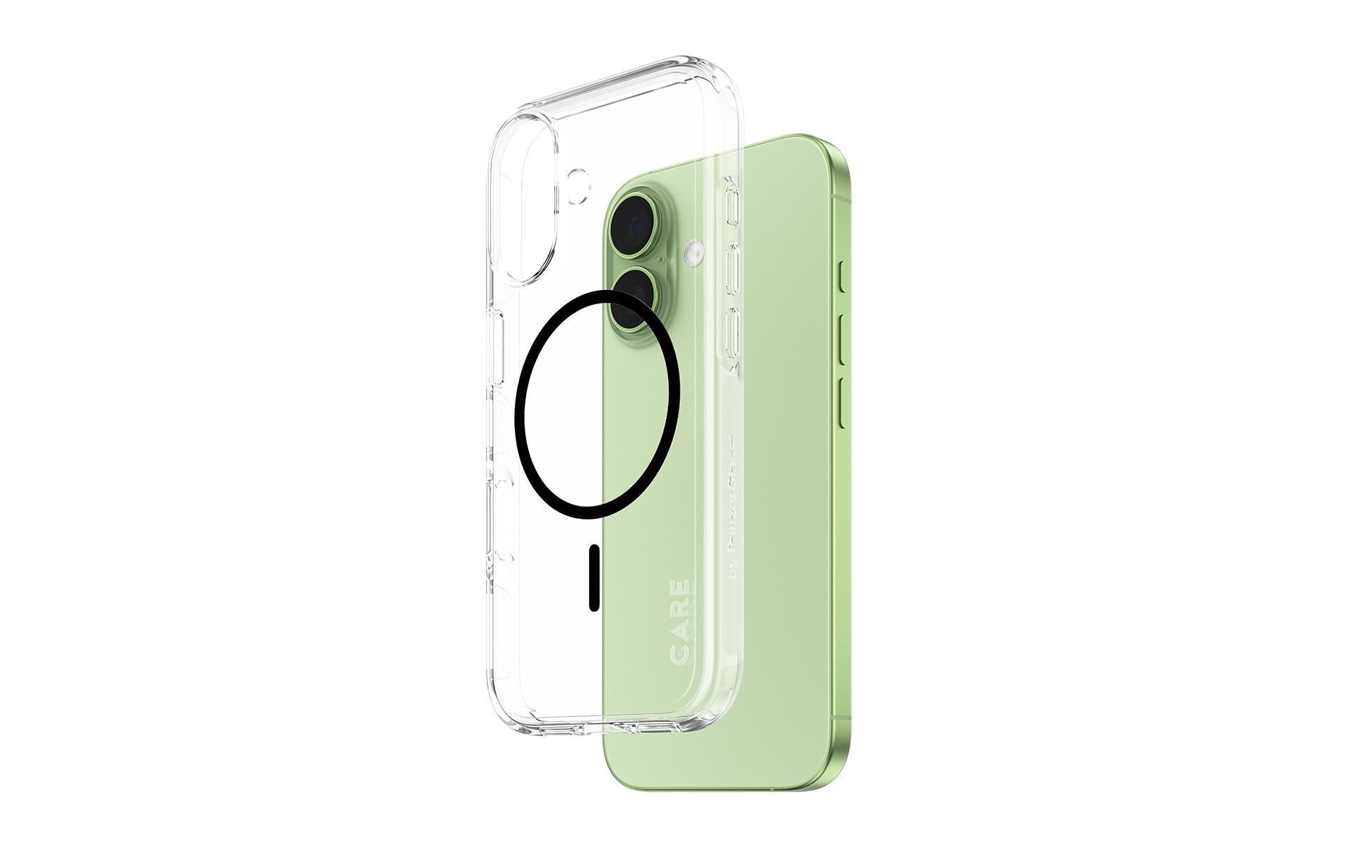 PanzerGlass Backcover – für Apple iPhone 17 – transparent/schwarz – TPU – MagSafe-kompatibel