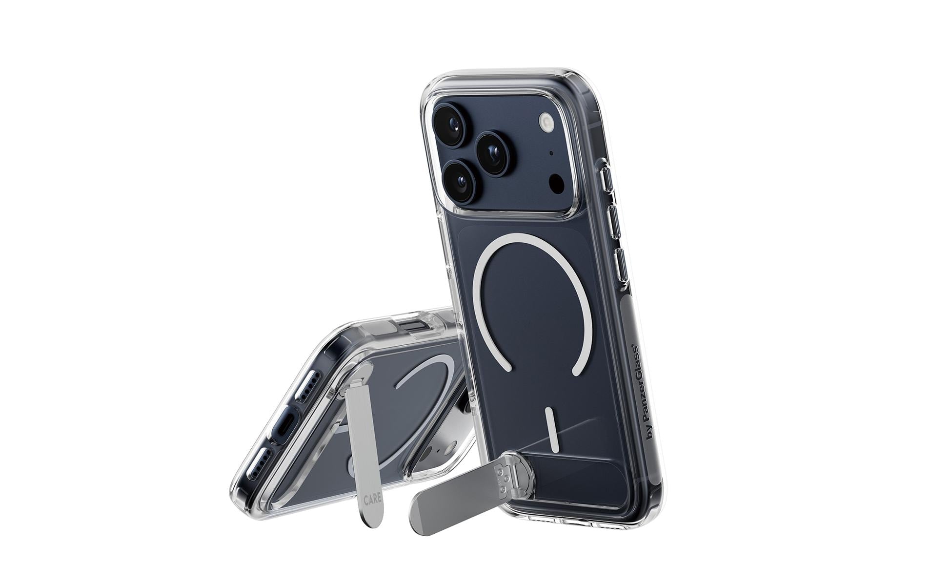 PanzerGlass Backcover CARE – für Apple iPhone 17 Pro – transparent – MagSafe-kompatibel, mit Kickstand