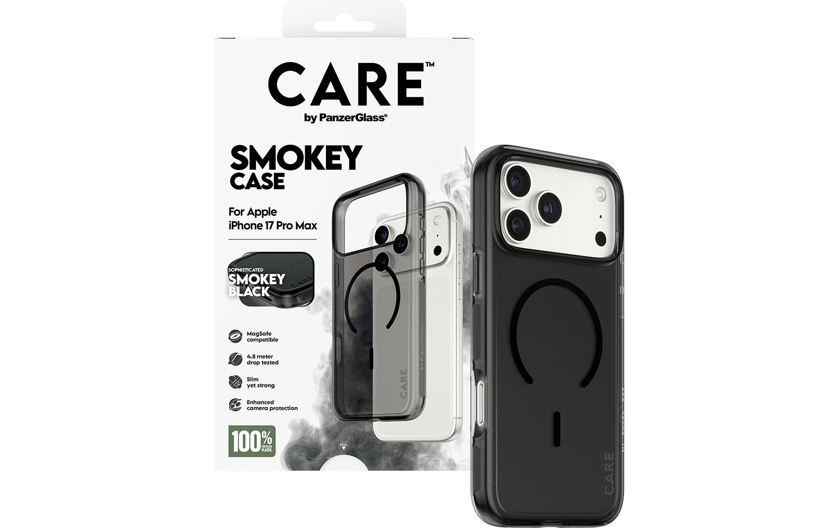 PanzerGlass Backcover – für Apple iPhone 17 Pro Max – semitransparent – MagSafe-kompatibel