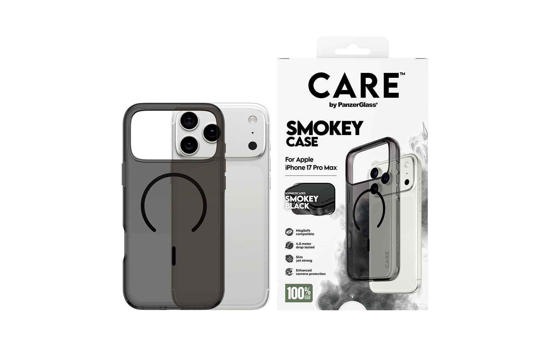 PanzerGlass Backcover – für Apple iPhone 17 Pro Max – semitransparent – MagSafe-kompatibel