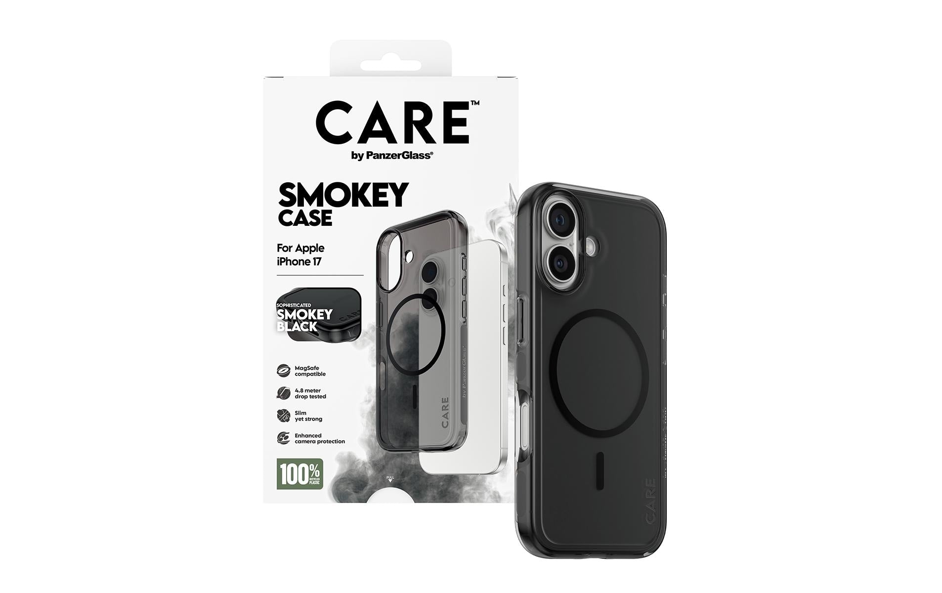 PanzerGlass Backcover CARE Flagship – für Apple iPhone 17 – semitransparent – TPU – MagSafe-kompatibel