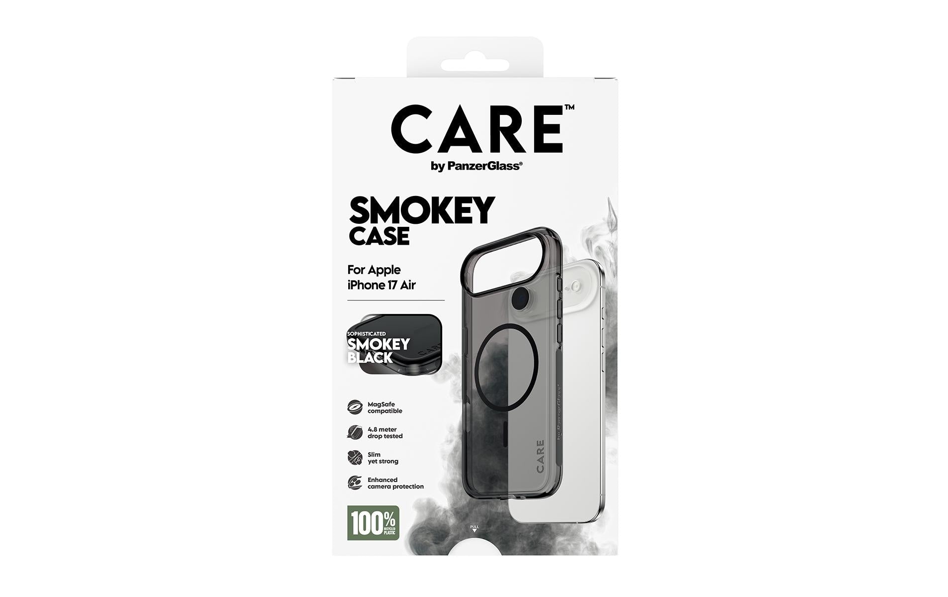 PanzerGlass Backcover – für Apple iPhone 17 Air – transparent/schwarz – MagSafe kompatibel