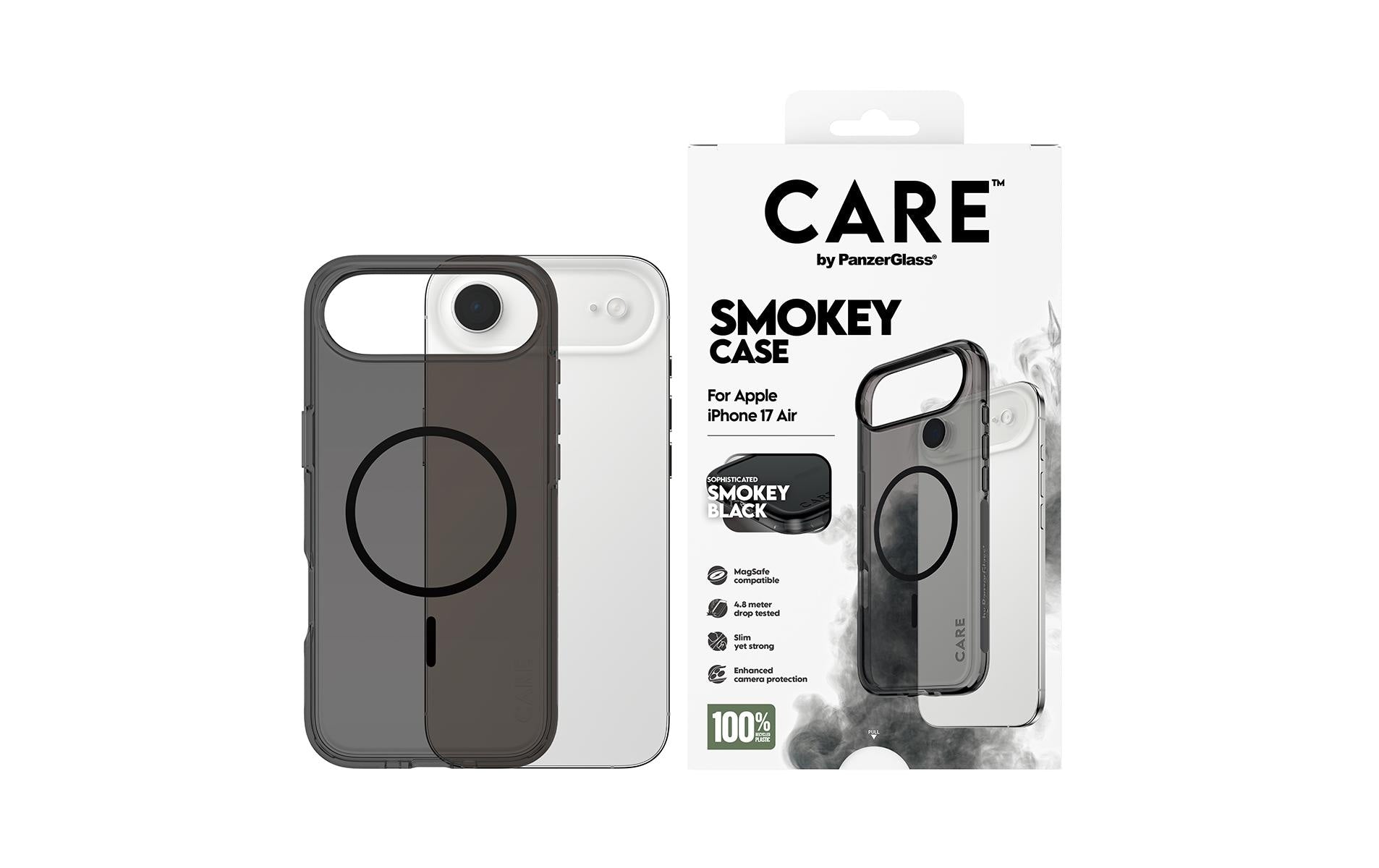PanzerGlass Backcover – für Apple iPhone 17 Air – transparent/schwarz – MagSafe kompatibel